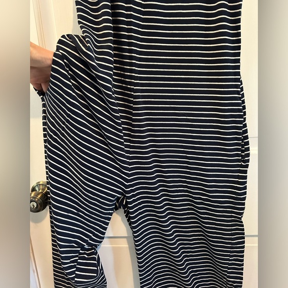 Simple by Suzanne Betro - Navy and White Striped Jumpsuit - size Small - Picture 6 of 7